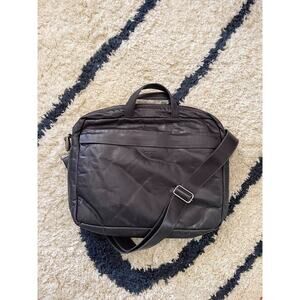 m0851 CO 77 Modern Briefcase Gray leather computer bag unisex